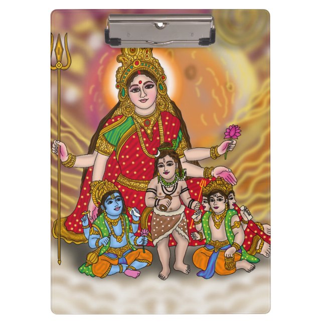 Porte-bloc Papeterie de la déesse Durga (Devant)