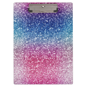Porte-bloc Papier d'emballage Pailleté Rose Bleu Ombre