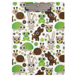 Porte-bloc papier peint d'animal de lapin de tortue de cerfs