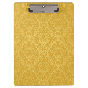 Porte-bloc Papier peint floral d'or de luxe