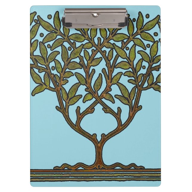 Porte-bloc Papier peint frise d'arbre de William Morris (Devant)
