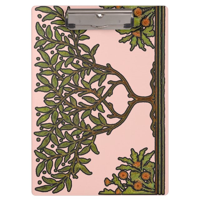 Porte-bloc Papier peint frise d'arbre de William Morris (Devant)