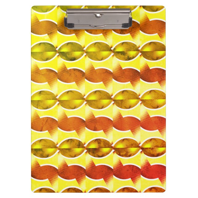 Porte-bloc papier peint rétro orange 1970 (Devant)