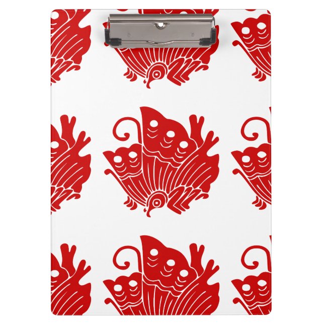 Porte-bloc Papillon asiatique Japonais Conception Kamon (Devant)