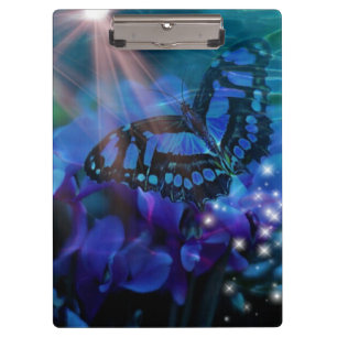 Porte-bloc Papillon bleu magique