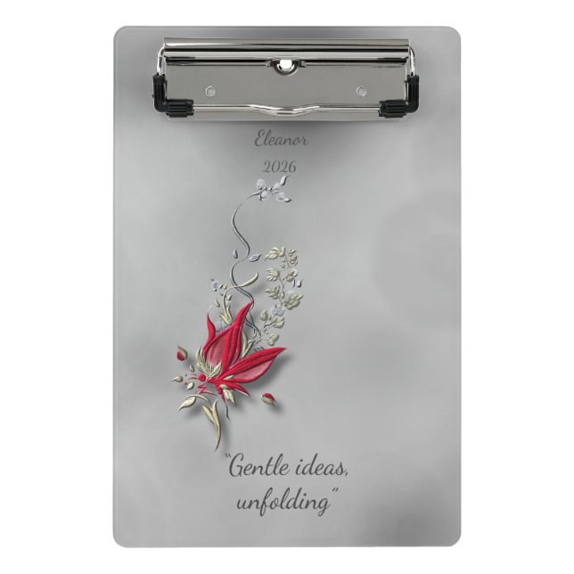 Porte-bloc 	Papillon cramoisi Bloom mini bloc-notes  (Devant)