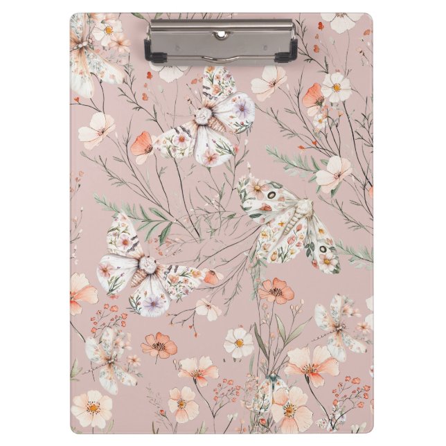 Porte-bloc Papillon floral Fleur sauvage Boho (Devant)