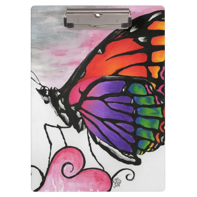 Porte-bloc Papillon Monarque Arc-en-Ciel Original Fantastique (Devant)