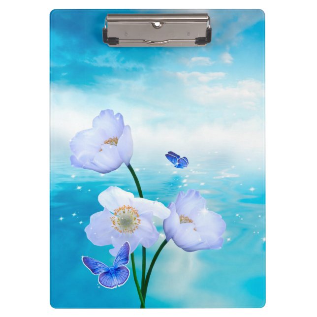 Porte-bloc Papillons et fleurs (Devant)