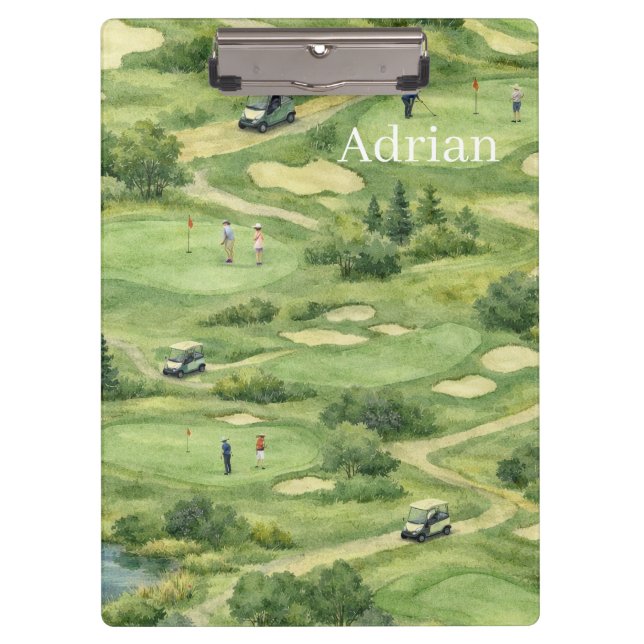 Porte-bloc Parcours de golf personnalisé (Devant)
