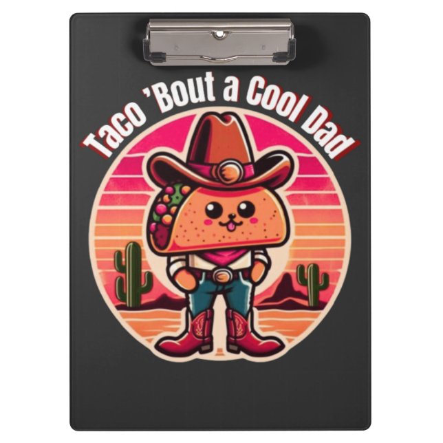 Porte-bloc Parlons d'un papa cool Funny Cowboy   (Devant)