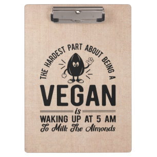 Porte-bloc Partie la plus dure Vegan, Lait les amandes, Vegan