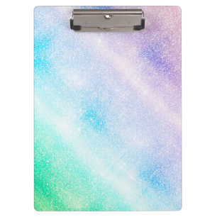 Porte-bloc Parties scintillant bleu moderne violet Ombre Glam