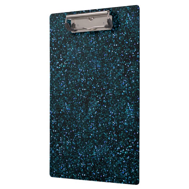 Porte-bloc Parties scintillant bleu Turquoise d'Aqua foncé (Gauche)