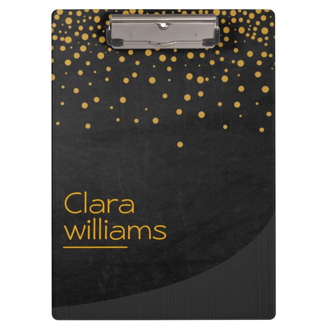 Porte-bloc Parties scintillant d'or Faux Sparkle Confetti Mod (Devant)