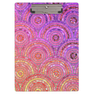 Porte-bloc Parties scintillant en métal de luxe Pink Gold Dot