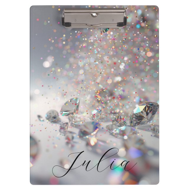 Porte-bloc Parties scintillant et diamants (Devant)