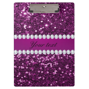 Porte-bloc Parties scintillant et diamants violets Faux