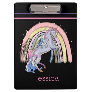 Porte-bloc Parties scintillant moderne Rainbow Unicorn