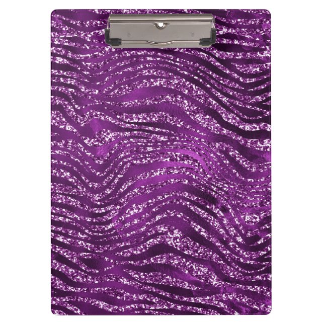 Porte-bloc Parties scintillant violet Ombre glam Tiger Stripe (Devant)