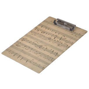 Porte-bloc Partition antique de 1822, Chant du vieil homme