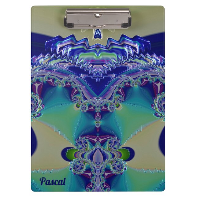 Porte-bloc PASCAL ~ WOW! ÉTRANGE ! Aqua jaune bleu et vert (Devant)