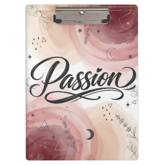 Porte-bloc Passion Script | Typographie Minimaliste Élégante