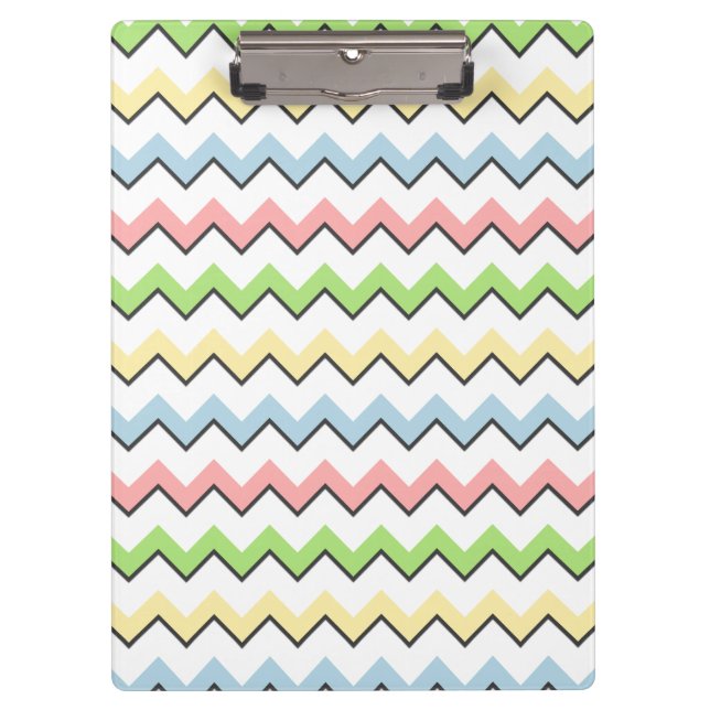 Porte-bloc Pastel Chevron-Drop Shadow par Shirley Taylor (Devant)