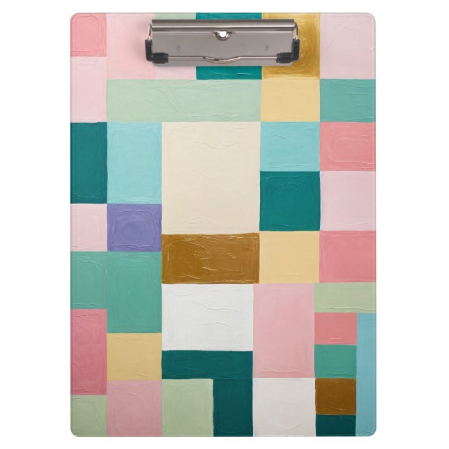 Porte-bloc Pastel Geometric Quilt (Devant)
