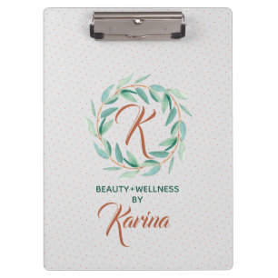 Porte-bloc Pastel Green Eucalyptus Leafs Wreath