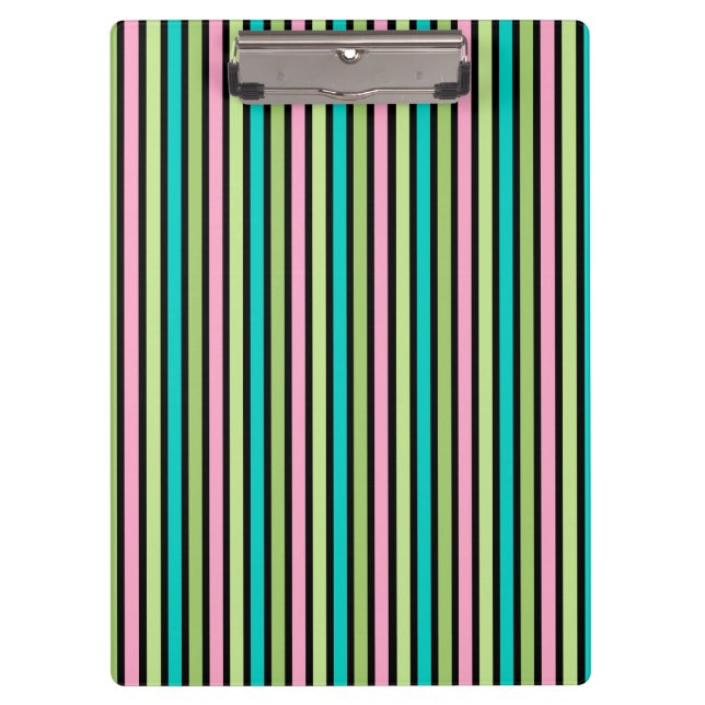 Porte-bloc Pastel Rainbow Vertical Lines Geometric Pink Green (Devant)
