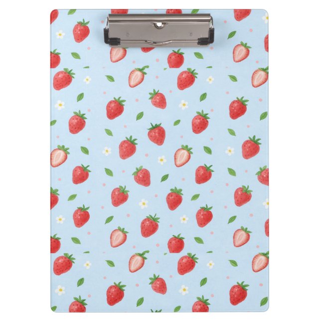 Porte-bloc Pastel Strawberry Dreams Motif sans couture (Devant)
