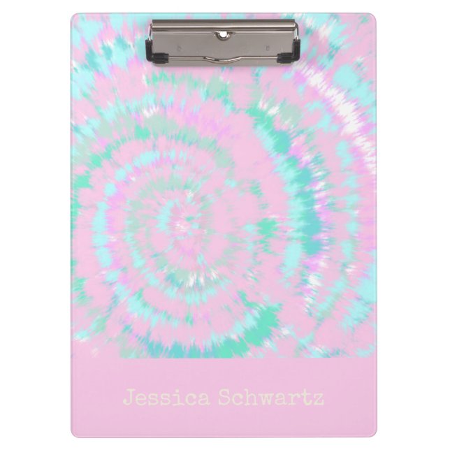 Porte-bloc Pastel Tie Dye Motif Personnalisé Cute tendance (Devant)