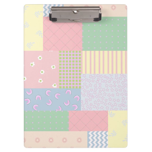 Porte-bloc Patchwork Pastel (Devant)
