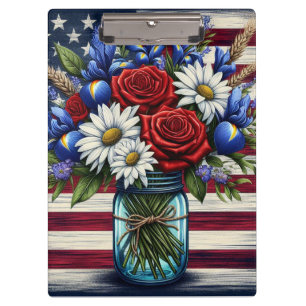 Porte-bloc Patriotique, floral en détresse