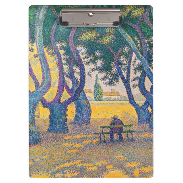 Porte-bloc Paul Signac - Place des Lices, Saint-Tropez (Devant)