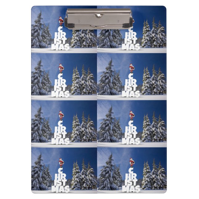 Porte-bloc Paysage d'hiver de Noël (Devant)