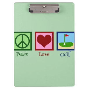 Porte-bloc Peace Love Golf (vert)