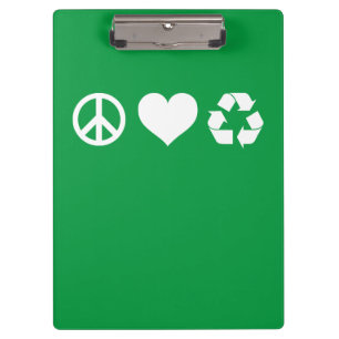 Porte-bloc Peace Love Recycle