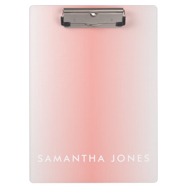 Porte-bloc Peach Ombre Simple Simple Plain Personnaliser Son  (Devant)