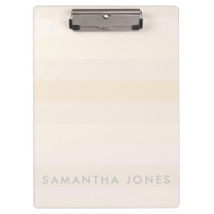 Porte-bloc Peach Ombre Simple Stripe Personnaliser Nom