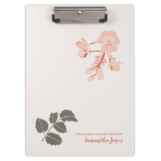 Porte-bloc Peachy Pink Oregon Grape Flower Letterhead