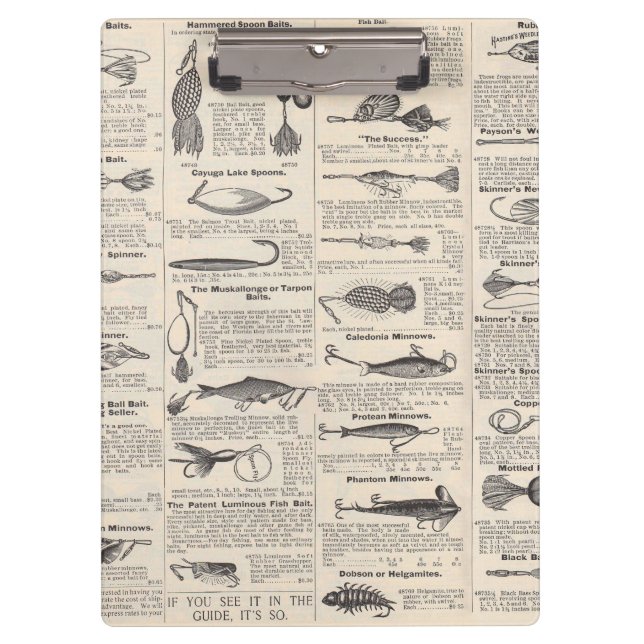 Porte-bloc Pêche vintage leures : pêcheur d'antiquité des ann (Devant)