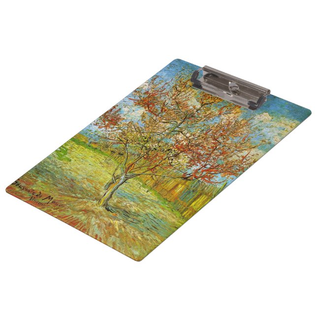 Porte-bloc Pêcher rose en fleurs de Vincent van Gogh (Incliné)
