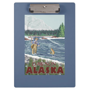 Porte-bloc Pêcheur de mouche - Dawson, Alaska