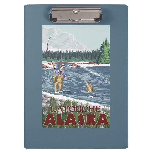 Porte-bloc Pêcheur de mouche - Latouche, Alaska (Devant)
