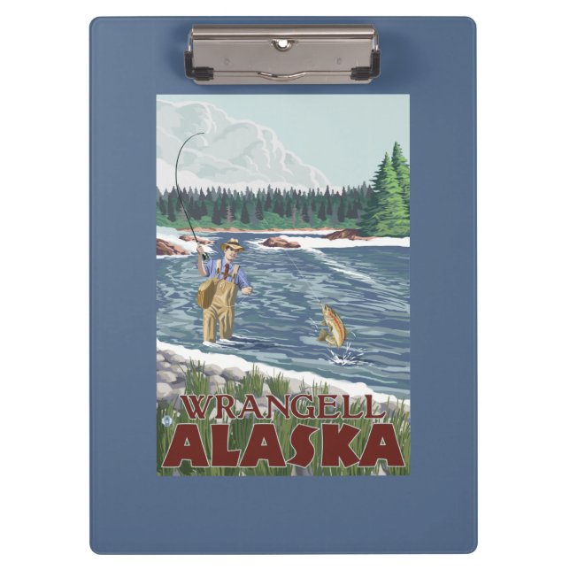 Porte-bloc Pêcheur de mouche - Wrangell, Alaska (Devant)