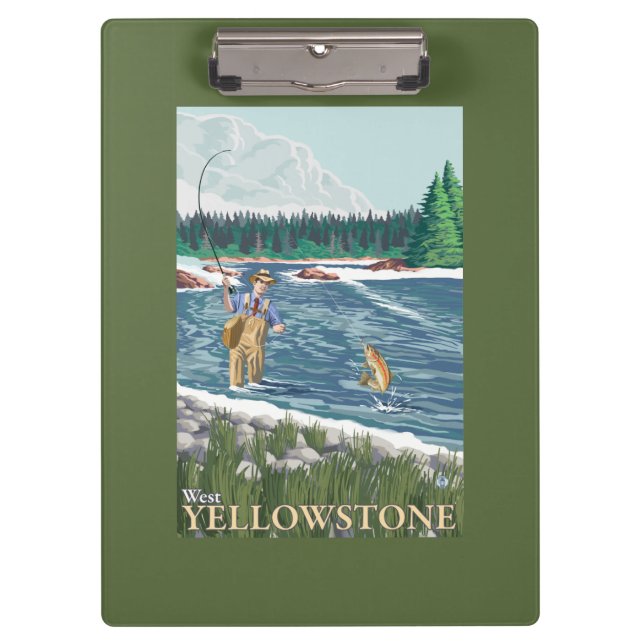 Porte-bloc Pêcheur de mouche - Yellowstone occidental, (Devant)