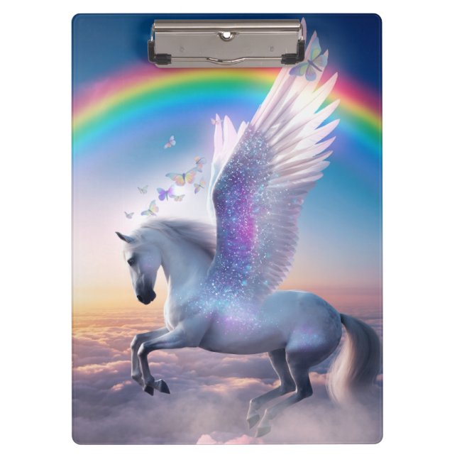 Porte-bloc Pégase avec arc-en-ciel (Devant)