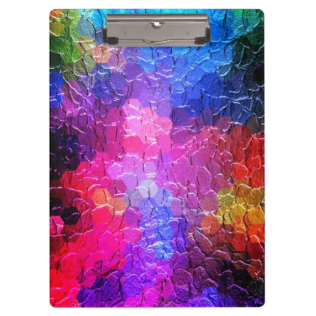 Porte-bloc Peinture Abstraite | Coloré dynamique (Devant)